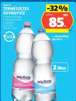 ALDI Aquitas természetes ásványvíz ajánlat