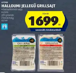 ALDI Lyttos Halloumi jellegű grillsajt ajánlat