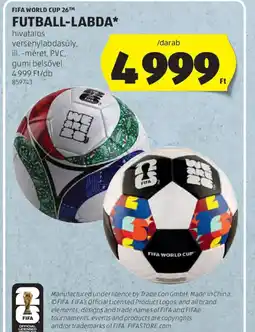 ALDI Fifa world cup 26 Futball-labda ajánlat