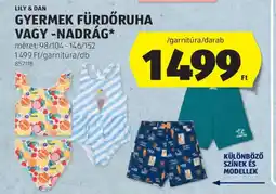 ALDI Lily & dan gyermek fürdőruha vagy -nadrág ajánlat