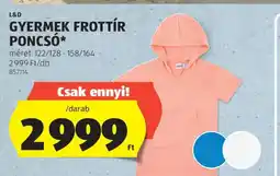 ALDI L&D gyermek frottír poncsó ajánlat