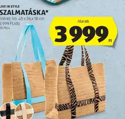 ALDI Live in style szalmatáska ajánlat