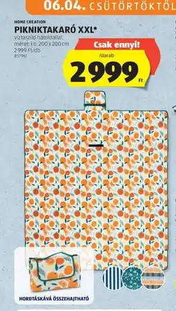 ALDI Home creation pikniktakaró XXL ajánlat