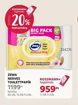 Rossmann Zewa nedves toalettpapír ajánlat