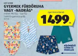 ALDI Gyermek fürdőruha vagy -nadrág ajánlat