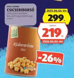 ALDI KING'S CROWN CSICSERIBORSÓ ajánlat