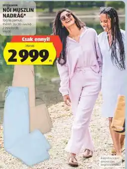 ALDI Női muszlin nadrág ajánlat