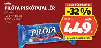 ALDI Győri Pilóta piskótatallér ajánlat