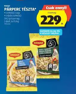 ALDI MAGGI Párperc tészta ajánlat