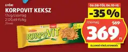 ALDI GYŐRI Korpovit keksz ajánlat