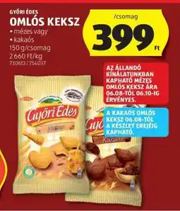 ALDI Győri Édes omlós keksz ajánlat