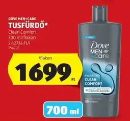 ALDI Dove Men+Care Tusfürdő Clean Comfort ajánlat