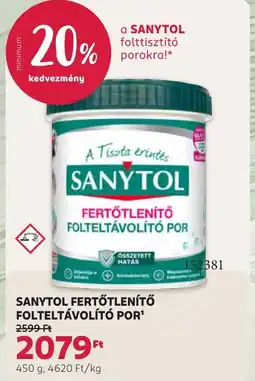 Rossmann Sanytol Fertőtlenítő folteltávolító por ajánlat