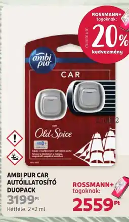 Rossmann Ambi Pur Car autóillatosító duopack ajánlat