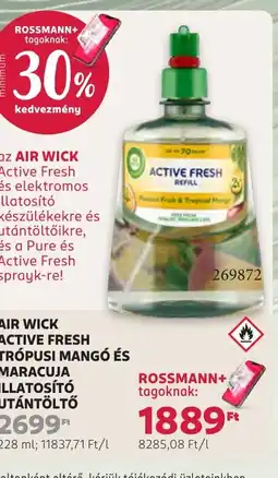 Rossmann Air Wick Active Fresh illatosító utántöltő ajánlat