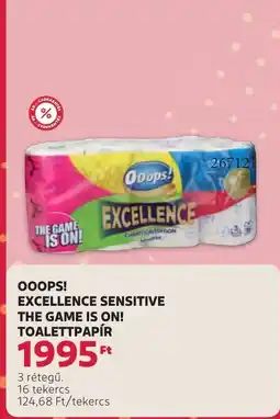 Rossmann Ooops! Excellence Sensitive The Game Is On! Toalettpapír ajánlat