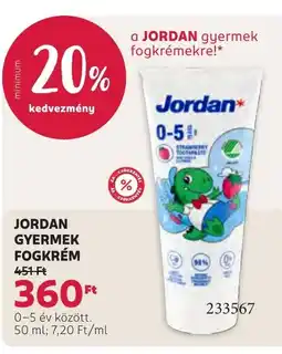 Rossmann Jordan gyermek fogkrém ajánlat