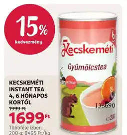 Rossmann Kecskeméti instant tea ajánlat