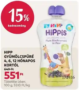 Rossmann Hipp gyümölcspüré ajánlat