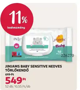 Rossmann JimJams Baby Sensitive nedves törlőkendő ajánlat