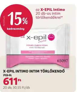 Rossmann X-Epil intimo intim törlőkendő ajánlat