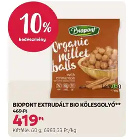 Rossmann Biopont extrudált bio kölesgolyó ajánlat