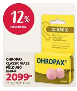 Rossmann Ohropax Classic viasz füldugó ajánlat