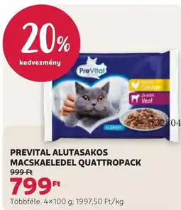 Rossmann PreVital alutasakos macskaeledel quattropack ajánlat