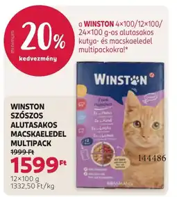 Rossmann Winston szószos alutasakos macskaeledel multipack ajánlat