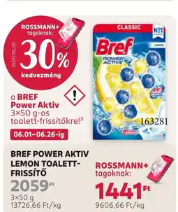 Rossmann Bref Power Aktiv Lemon toalett-frissítő ajánlat
