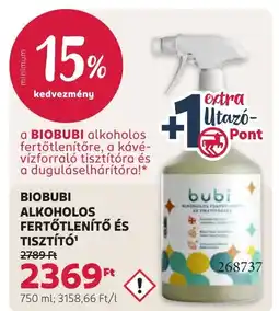 Rossmann Biobubi alkoholos fertőtlenítő és tisztító ajánlat