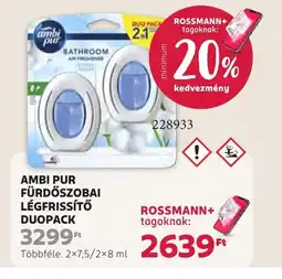 Rossmann Ambi Pur fürdőszobai légfrissítő duopack ajánlat