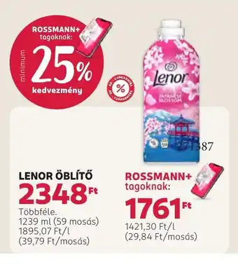 Rossmann Lenor öblítő ajánlat