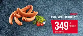 Pápai virsli juhbélben