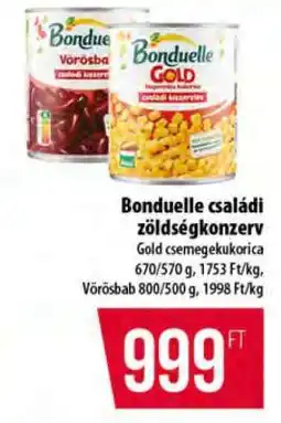 Coop Bonduelle családi zöldségkonzerv ajánlat