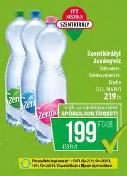 Coop SZENTKIRÁLYI Ásványvíz ajánlat