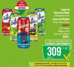 Coop Soproni Balatoni Nyár & Soproni Radler ajánlat