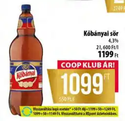 Coop Kőbányai Sör ajánlat
