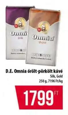 Coop D.E. Omnia őrölt-pörkölt kávé ajánlat