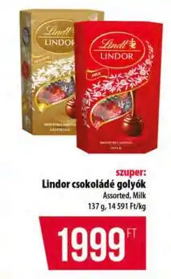 Coop Lindor csokoládé golyók ajánlat