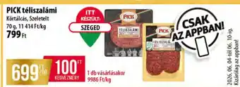 Coop PICK Téliszalámi ajánlat