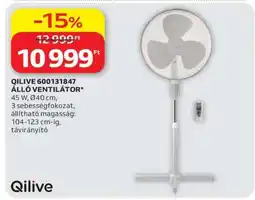 Auchan QILIVE 600131847 ÁLLÓ VENTILÁTOR ajánlat