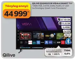 Auchan QILIVE Q32HS251B VIDAA SMART TV ajánlat