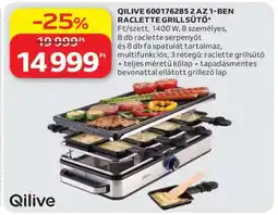 Auchan QILIVE 600176285 2 AZ 1-BEN RACLETTE GRILLSÜTŐ ajánlat