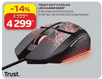 Auchan TRUST GXT113 FELOX LED GAMER EGÉR ajánlat