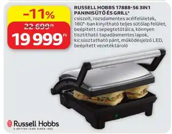 RUSSELL HOBBS 17888-56 3IN1 PANINISÜTŐ ÉS GRILL