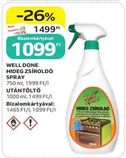 Auchan WELL DONE HIDEG ZSÍROLDÓ SPRAY ajánlat