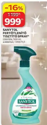Auchan Sanytol fertőtlenítő, tisztító spray ajánlat