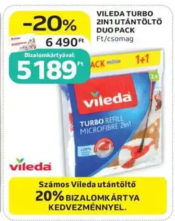 Auchan Vileda Turbo 2in1 Utántöltő Duo Pack ajánlat