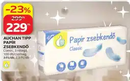Auchan AUCHAN TIPP PAPÍR ZSEBKENDŐ ajánlat